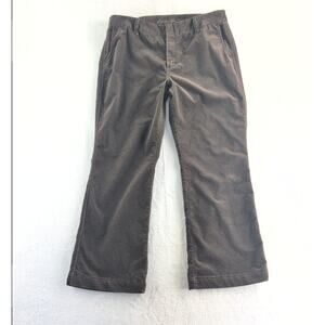 Eddie Bauer Wide Leg Y2K Preppy Chocolate Brown Corduroy Pants Women's 14Tall